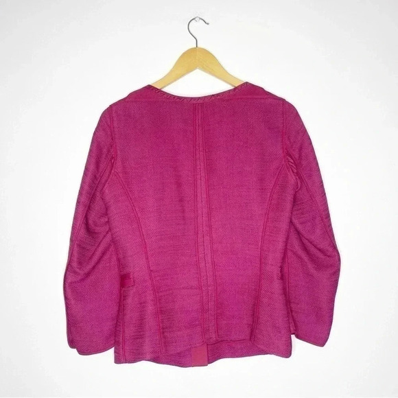 Donna Karen Purple Button Up Blazer Jacket Size Medium - Picture 7 of 7